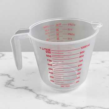 Gambar produk KOLE Gelas Ukur Takaran Plastik Measuring Cup OZ 250ml/500ml/1L 3 PCS - K31