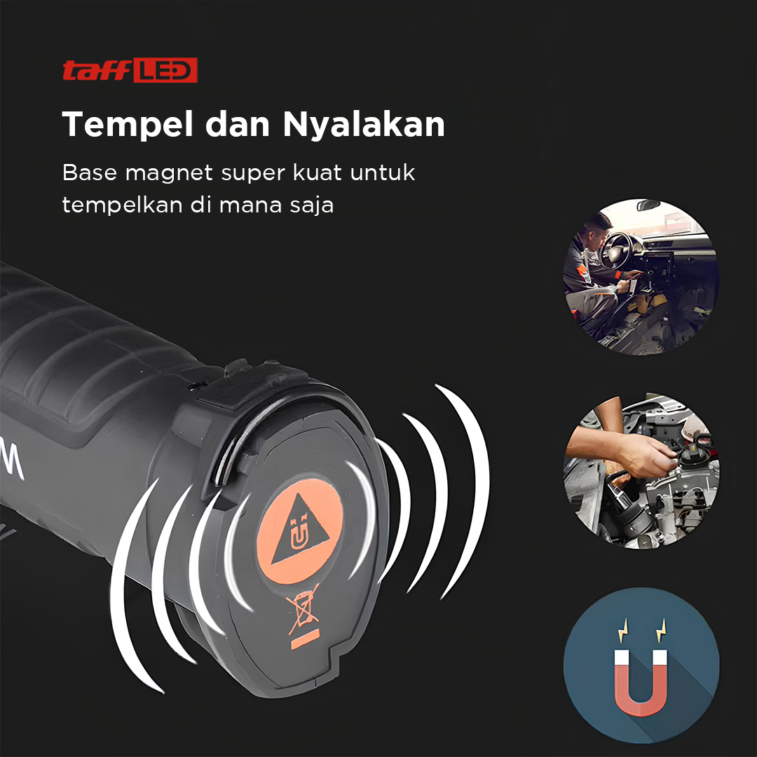 Gambar produk TaffLED Senter Worklight COB Magnetic Flashlight LED 2000 Lumens - 175A