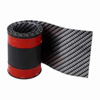 Gambar produk KARLOR Stiker Vinyl Mobil Carbon Fiber Rubber Strip Bumper Guard 100cm 7cm - YSB190