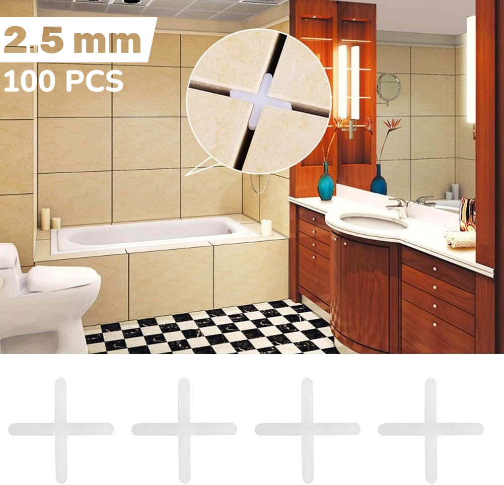 Gambar produk Taffware Alat Bantu Pasang Keramik Lantai Tile Spacer Ceramic 100 PCS 2.5mm - Y0180