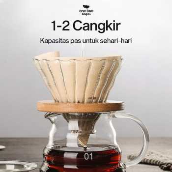 Gambar produk One Two Cups Kertas Saringan Kopi Filter Paper V60 1-2 Cups 100 PCS - V40