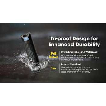 Gambar produk NITECORE Carbon Extended Battery Powerbank 6000mAh for NU40 NU43 NU50 - 6K