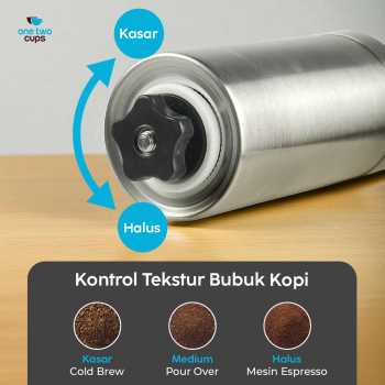 Gambar produk One Two Cups Alat Penggiling Kopi Manual Coffee Grinder Adjustable - OTC48