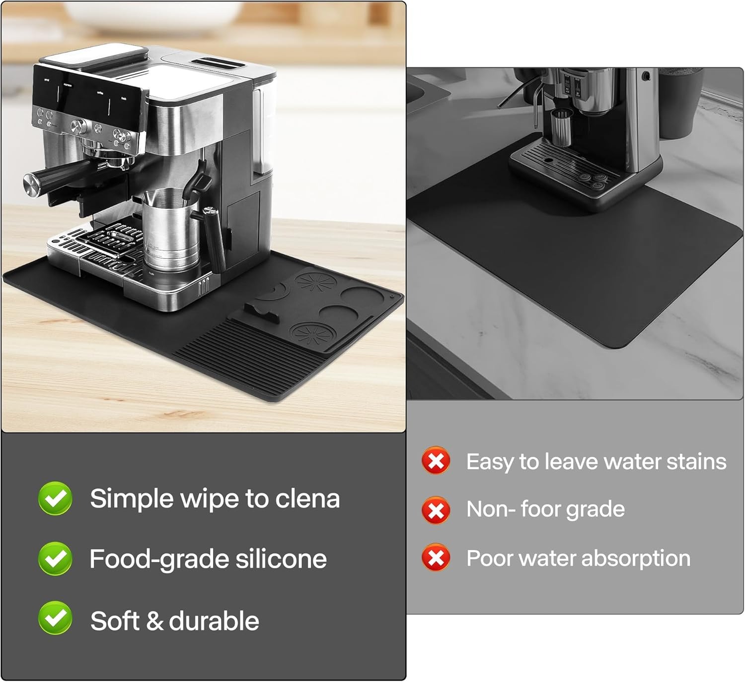 Gambar produk DRT Wadah Alas Kopi Tamper Coffee Maker Mat Silicone Tray 2in1 - D-21