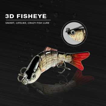 Gambar produk BASSLER Umpan Pancing Ikan Lifelike Fish Bait Lure 6 Section 10cm 18g - BS180