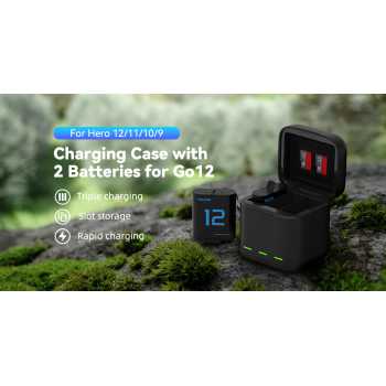 Gambar produk TELESIN Charger Baterai 3 Slot GoPro Hero 9/10/11/12 with 2 Batteries - S0-BCG-04-TGP