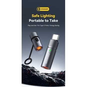 Gambar produk ESSAGER Korek Api Elektrik Cigarette Lighter Mini Portable USB Type C Male - ES-OTG29