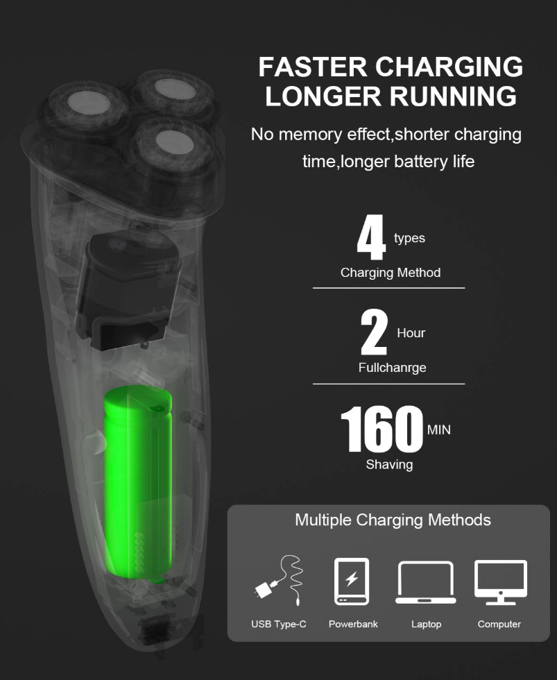 Gambar produk ENCHEN Alat Cukur Elektrik Electric Shaver LED Display IPX7 5W - EN23