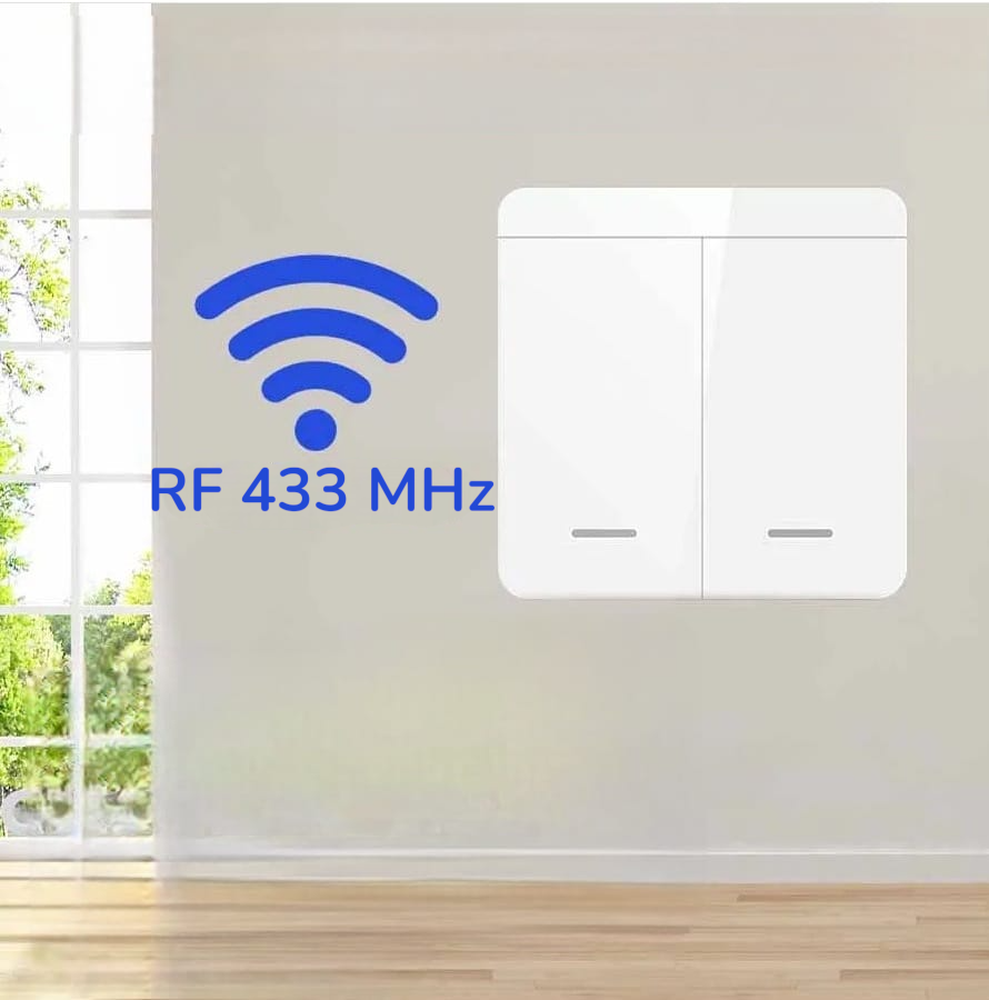 Gambar produk GGBEE Saklar Lampu Wireless Smart Switch 433MHz 3V 10A 2 Gang - GG-43