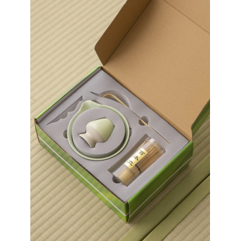 Gambar produk CZSAE Matcha Set Kit Chawan Chasen Stand Chashaku Ceramic 500ml 4 PCS - CZ3