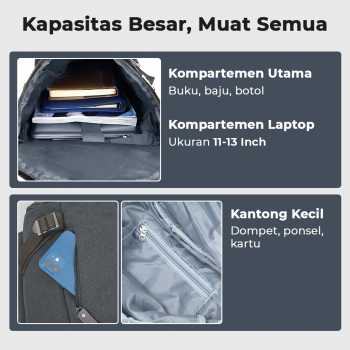 Gambar produk Free Knight Tas Ransel Selempang Barrel Travel Mountaineering Canvas - M0005