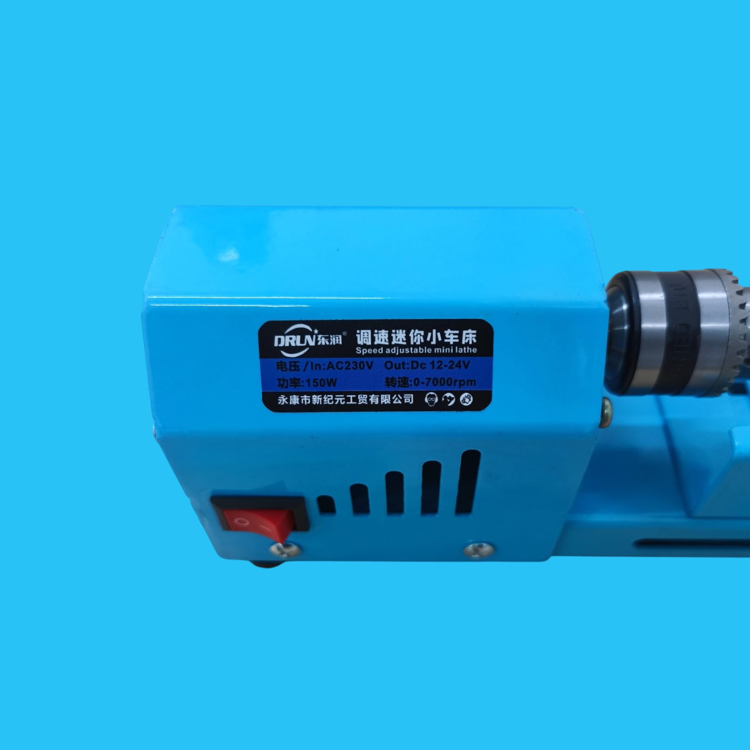 Gambar produk DRUN Mesin Bubut Kayu Mini Lathe Beads Woodworking 150W - X707
