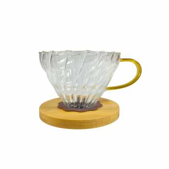 Gambar produk WURJO Filter Penyaring Kopi V60 Coffee Dripper Borosilicate 1-4 Cup - SD-8106