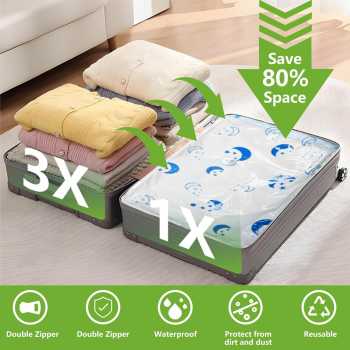 TRIPACK Kantong Plastik Vakum Pakaian Multifungsi Vacuum Bag 1 PCS - TMS-10