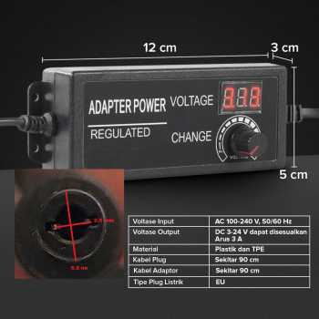 Gambar produk Lincoiah Adaptor Power Supply Converter AC to DC 3V-24V 3A Adjustable - AYD-324