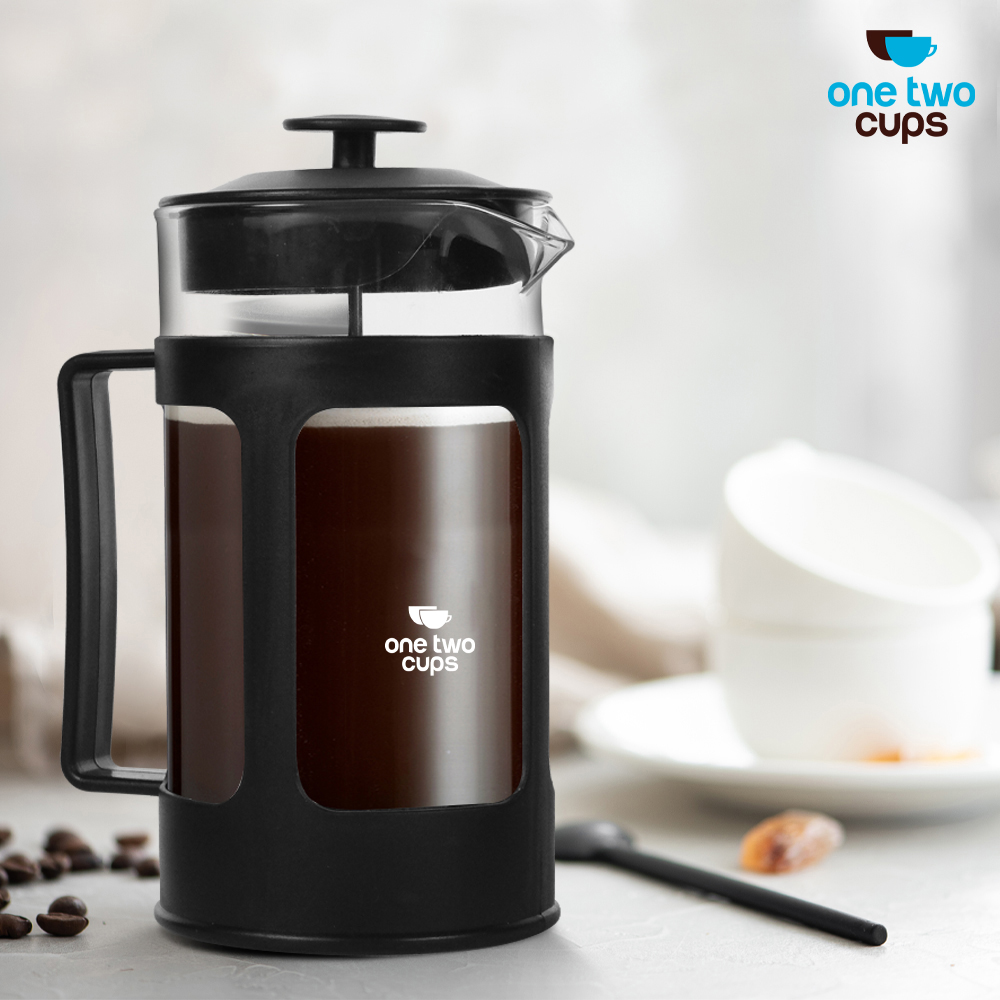 Gambar produk One Two Cups French Press Coffee Maker Pot Plunger Borosilicate 800ml - FN35