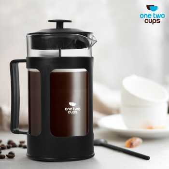 Gambar produk One Two Cups French Press Coffee Maker Pot Plunger Borosilicate 800ml - FN35