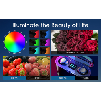 Gambar produk Tolifo Lampu Video LED RGB COB Video Light 180W 6500K - X-180RGB