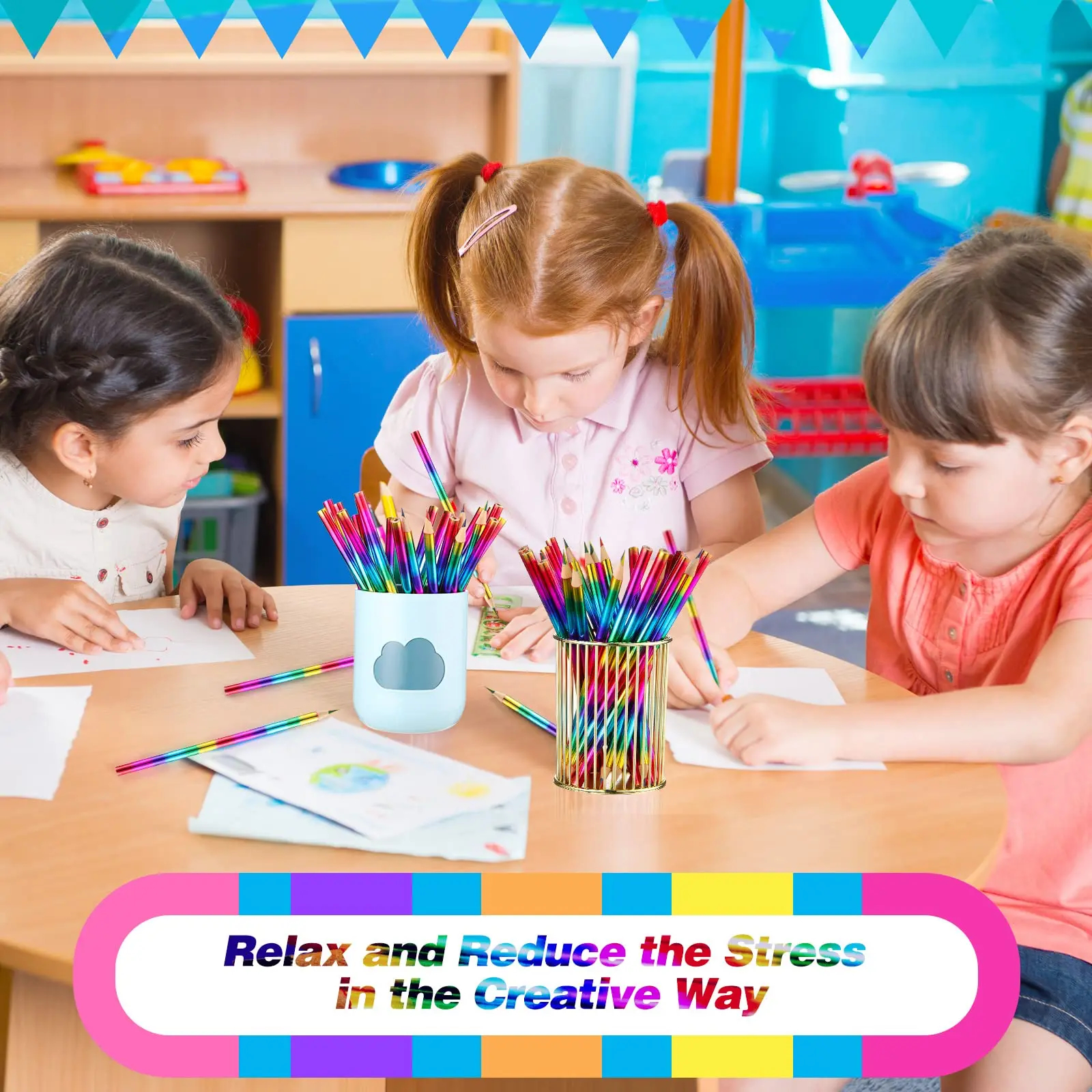 Gambar produk WEBOW Pensil Warna Rainbow Color Pencils Drawing Painting 16 PCS/Set - XP004