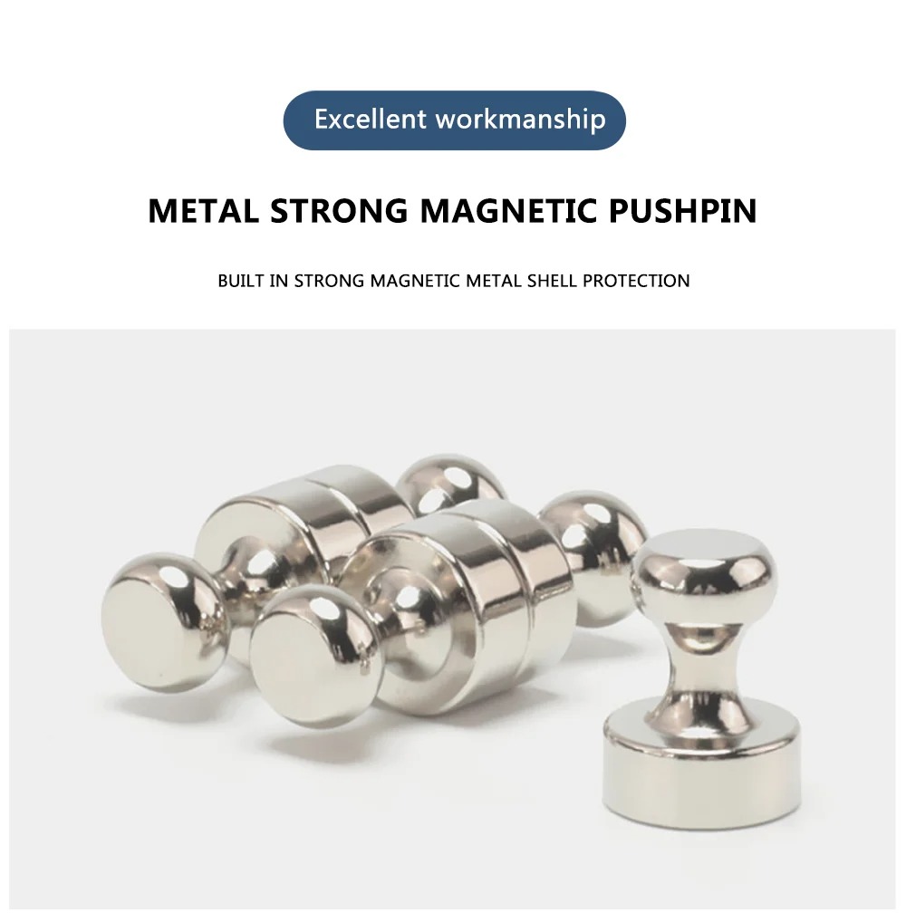 Gambar produk KELEIN Gantungan Magnet Push Pin Thumbtacks Refrigerator N38 10 PCS 16mm - K38