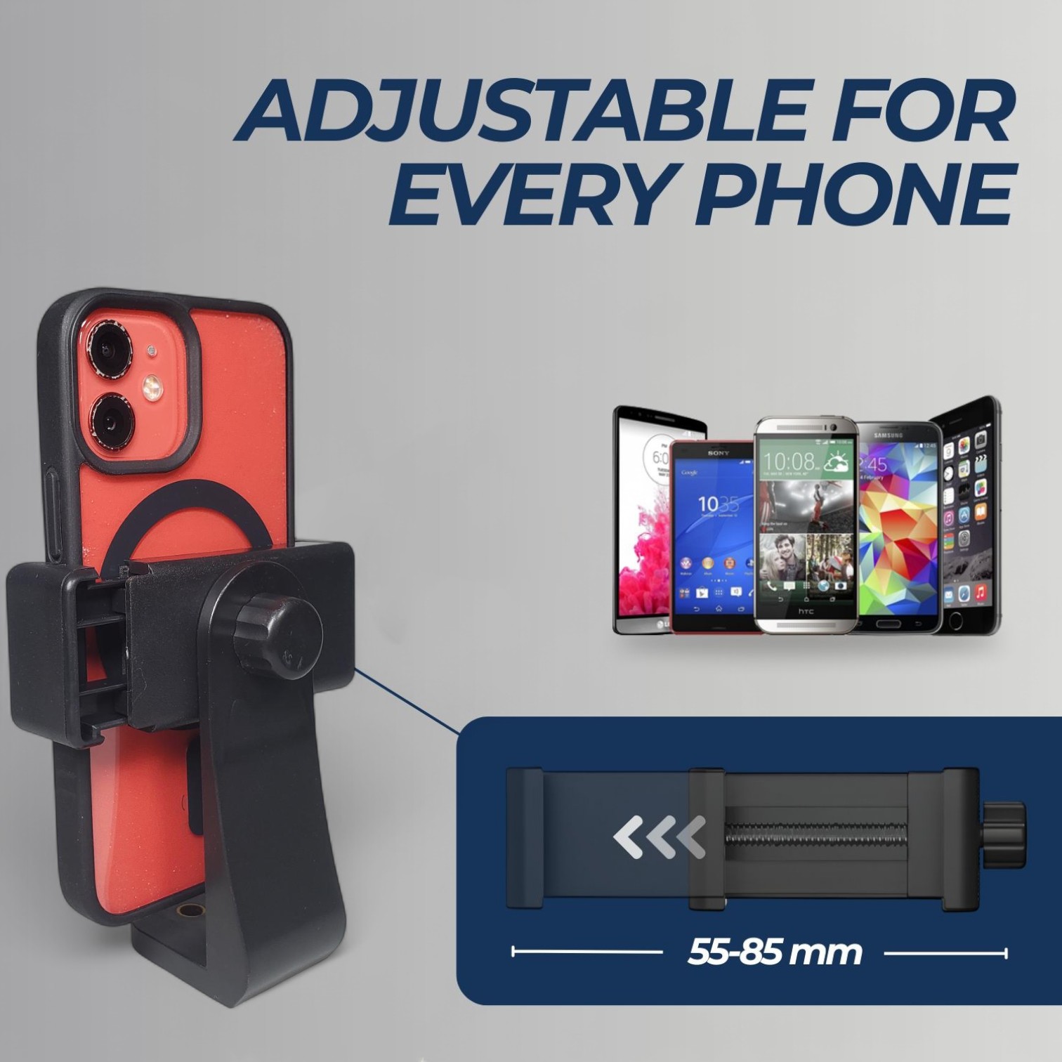 Gambar produk AIEACH Smartphone Clamp Bracket Holder Mount Tripod Monopod - F360