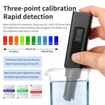 Gambar produk JUANJUAN Alat Ukur Kualitas Air Digital 5in1 PH EC TDS Meter Pen - J510