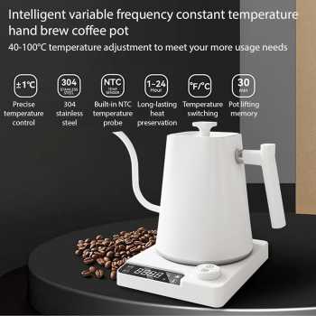 One Two Cups Teko Listrik Kopi Pemanas Air Leher Angsa 1200W 1L - KT10 PRO