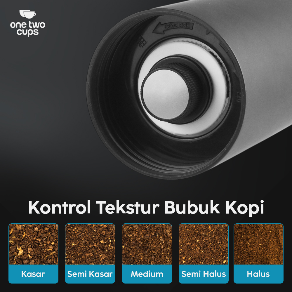 Gambar produk One Two Cups Alat Penggiling Kopi Manual Coffee Grinder Adjustable - BN50