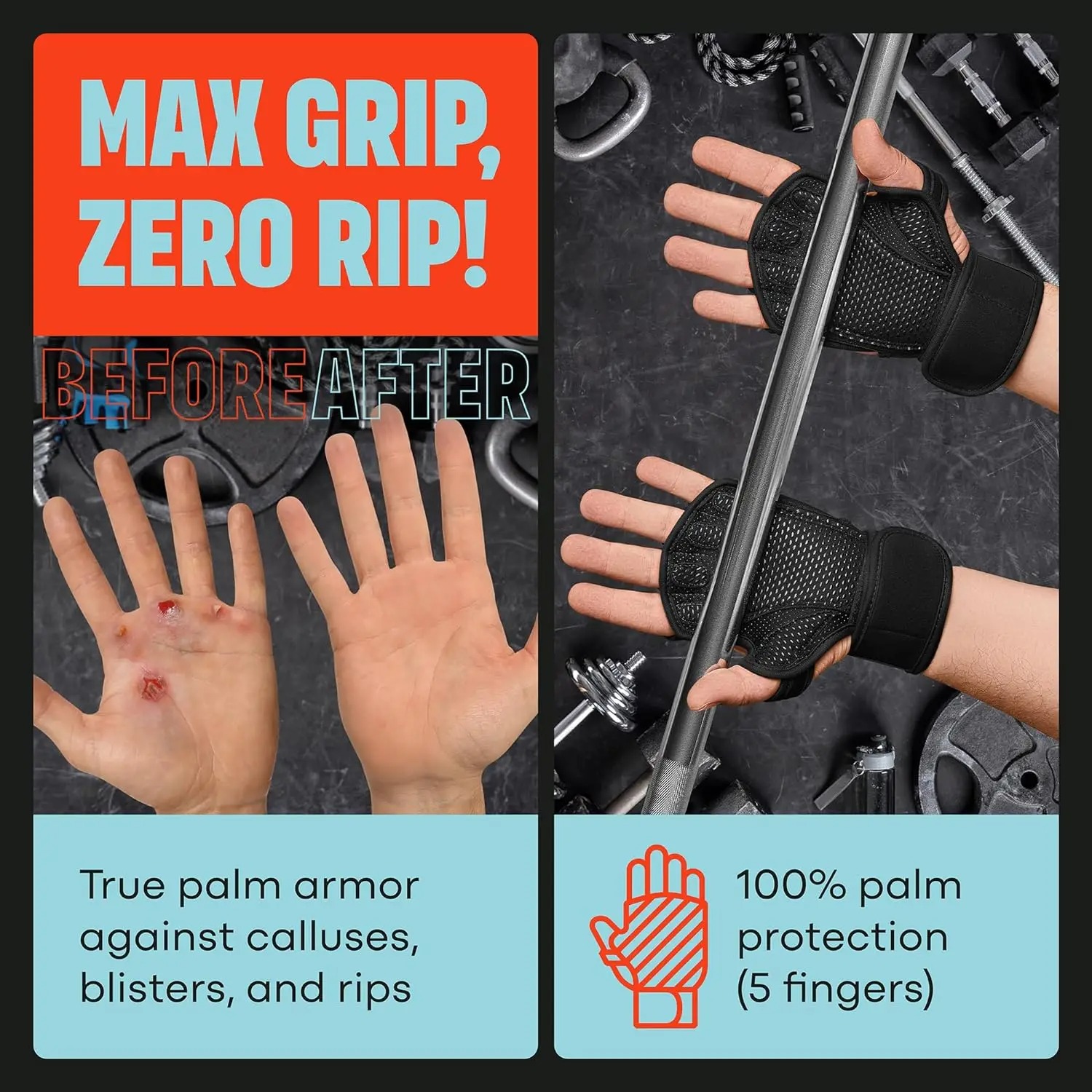 Gambar produk Lingfeng Sarung Tangan Olahraga Weightlifting Training Sport Gloves L - INU165