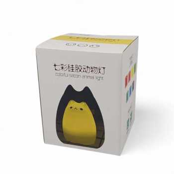Gambar produk Lampu Tidur LED Model Kucing RGB 7 Color Rechargeable 0.4W 5V 1200mAh - LJC-101