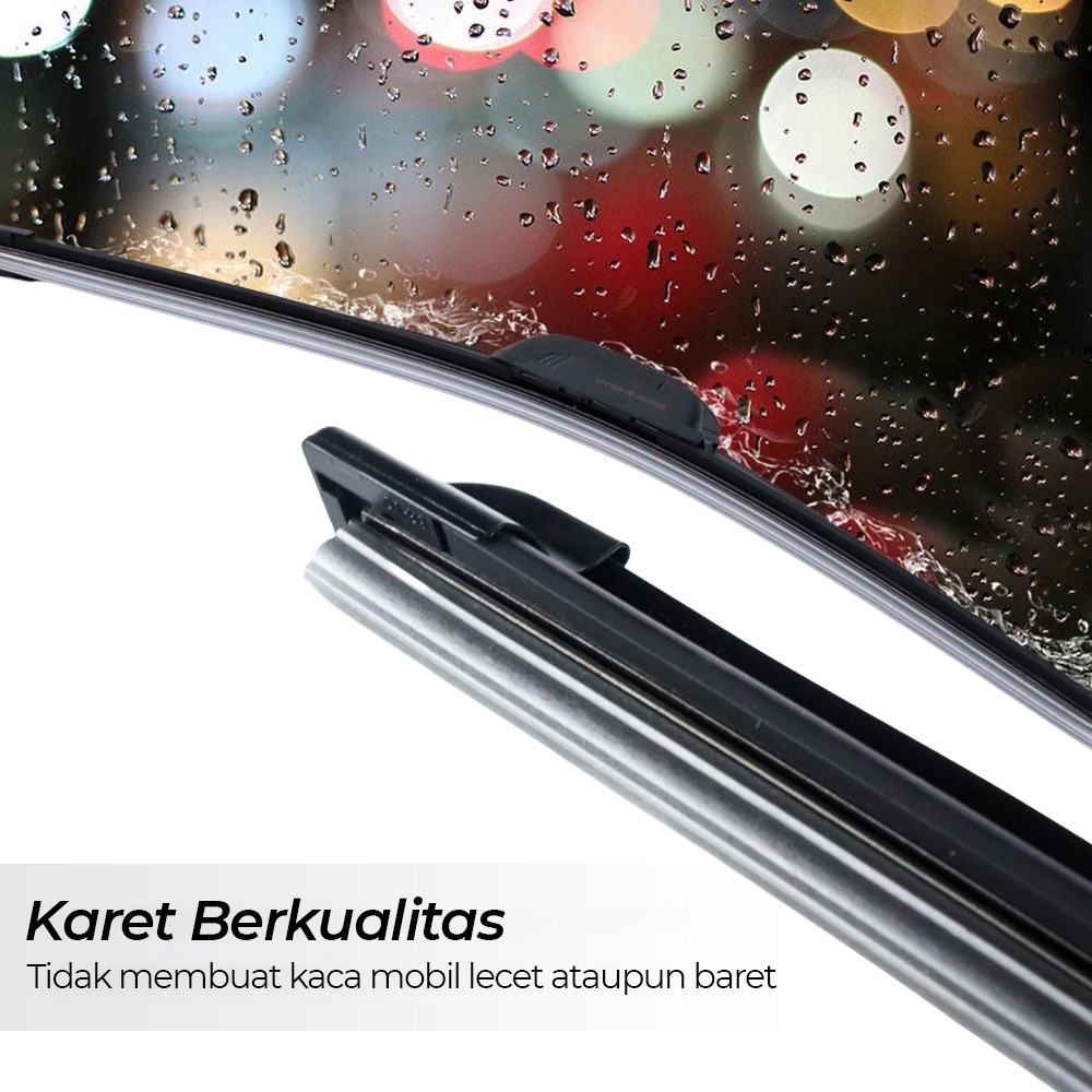 Gambar produk OTOHEROES Wiper Kaca Mobil Boneless Universal 3 Section 1 Pair 20 Inch - PC58
