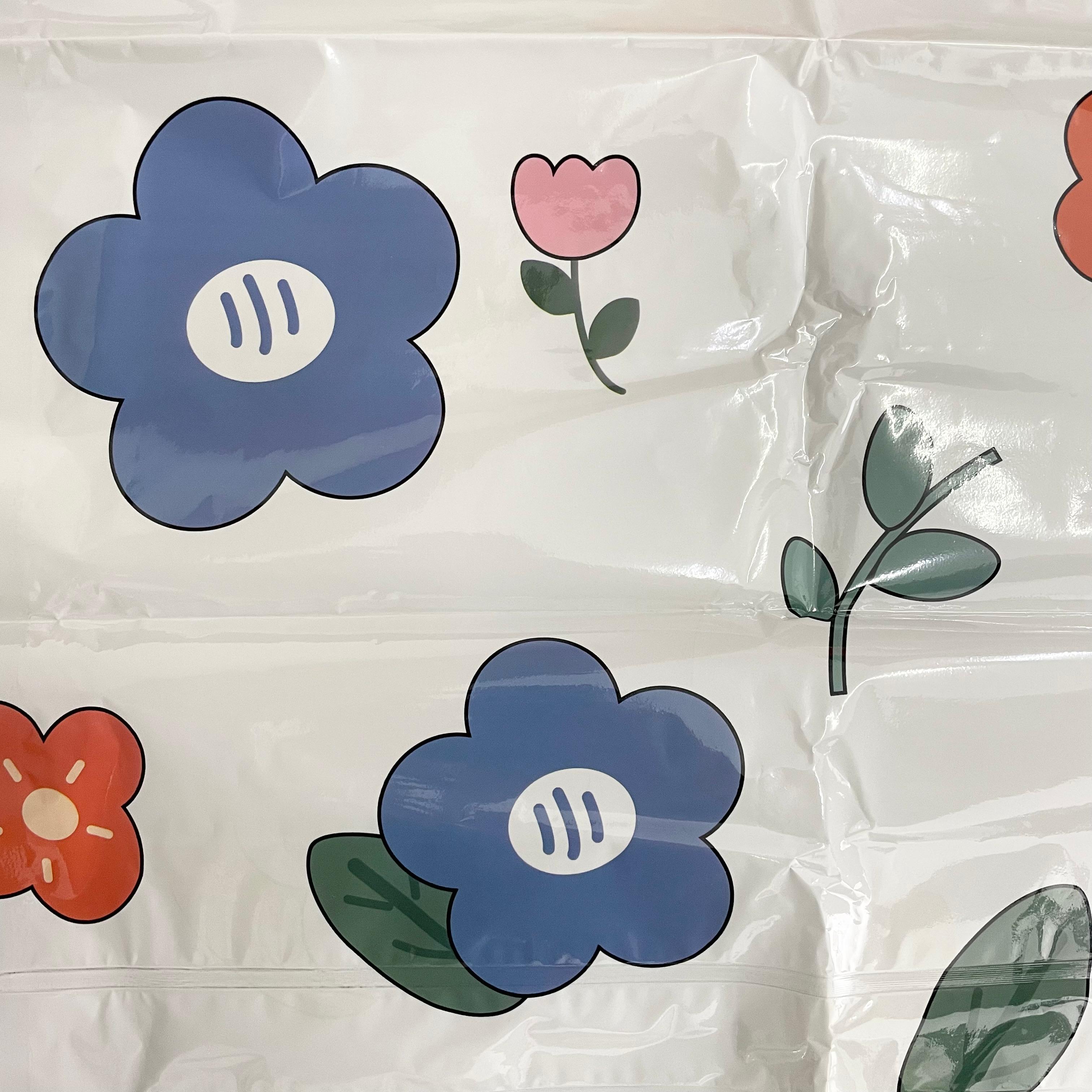 Gambar produk TaffPACK Kantong Plastik Pakaian Multifungsi Hand Roll 40x60cm Flowers - THR-10