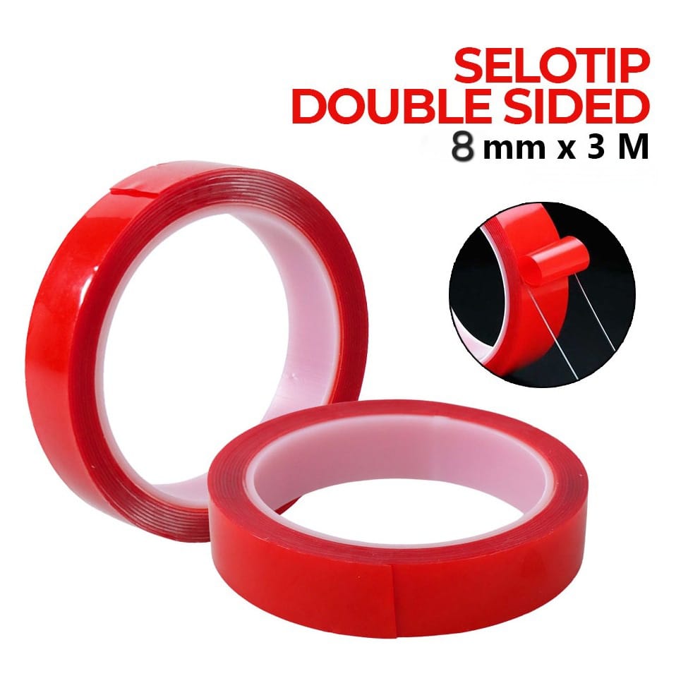 Gambar produk TaffPACK Selotip Double Tape Transparent Acrylic 3M 8mm - HL878
