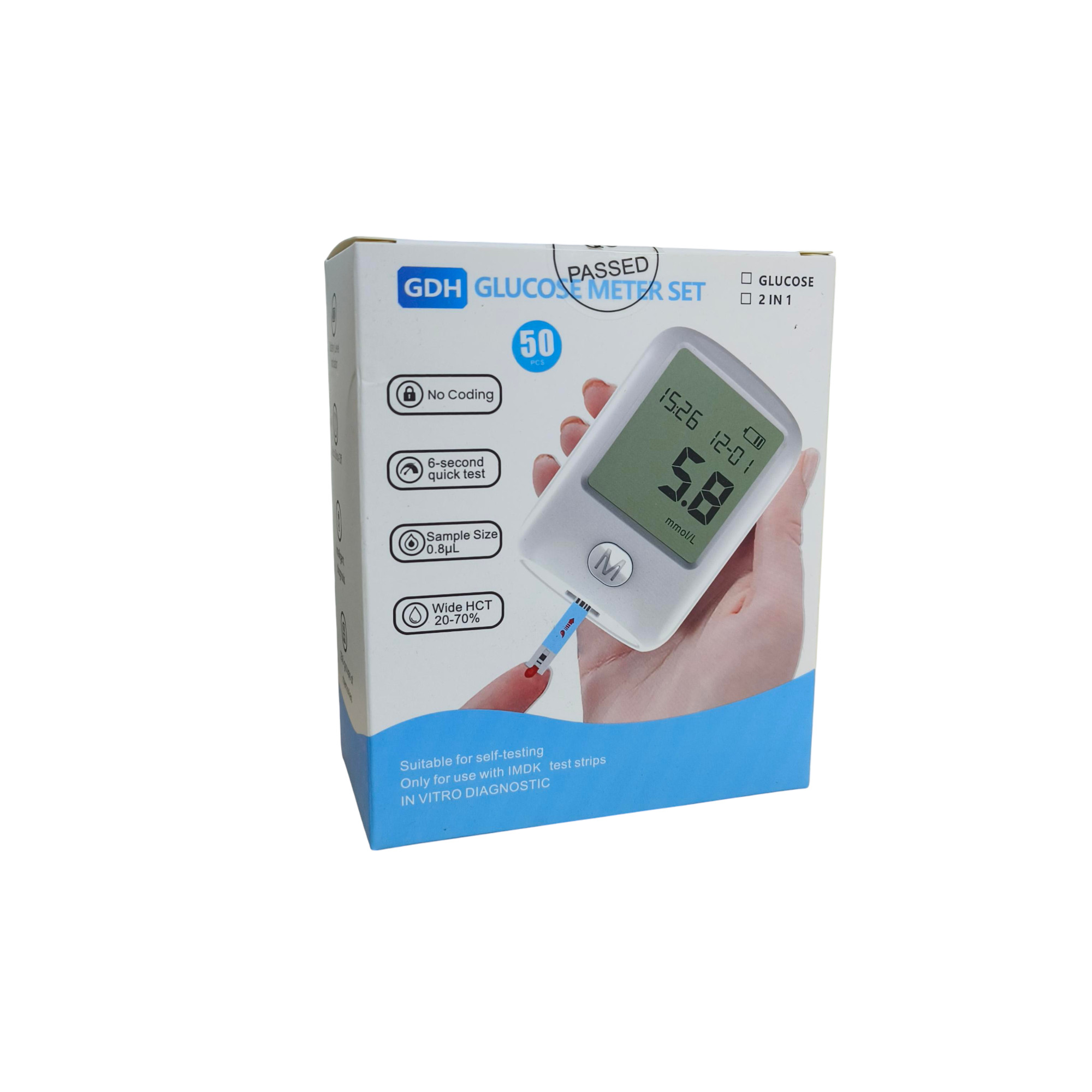 TaffOmicron Alat Cek Gula Darah Glucometer Kit 50 Test Strip - T30 Gambar produk TaffOmicron Alat Cek Gula Darah Glucometer Kit 50 Test Strip - T30