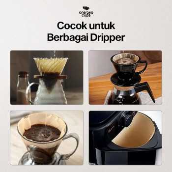 One Two Cups Kertas Saringan Kopi Filter Paper V60 2-4 Cups 100 PCS - U102 Gambar produk One Two Cups Kertas Saringan Kopi Filter Paper V60 2-4 Cups 100 PCS - U102