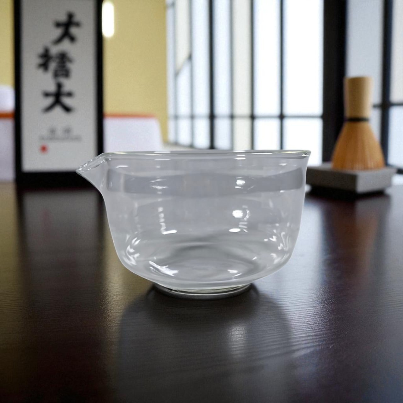 Gambar produk OYCHA Mangkuk Teh Chawan Kaca Transparent Japanese Matcha Bowl Far Mountain - OY-12