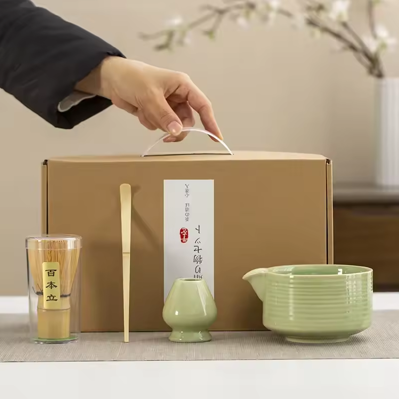 Gambar produk Dreamburgh Matcha Set Chawan Chasen Stand Chashaku Ceramic 500ml 4 PCS - CZ2