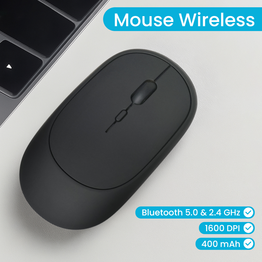 Gambar produk IBEN Mouse Wireless Bluetooth Optical 2.4GHz Silent Click 1600DPI - GTG02