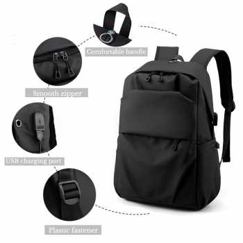 Gambar produk RINDOW Tas Ransel Laptop Backpack PVC 16 Inch with USB Port - RW-43