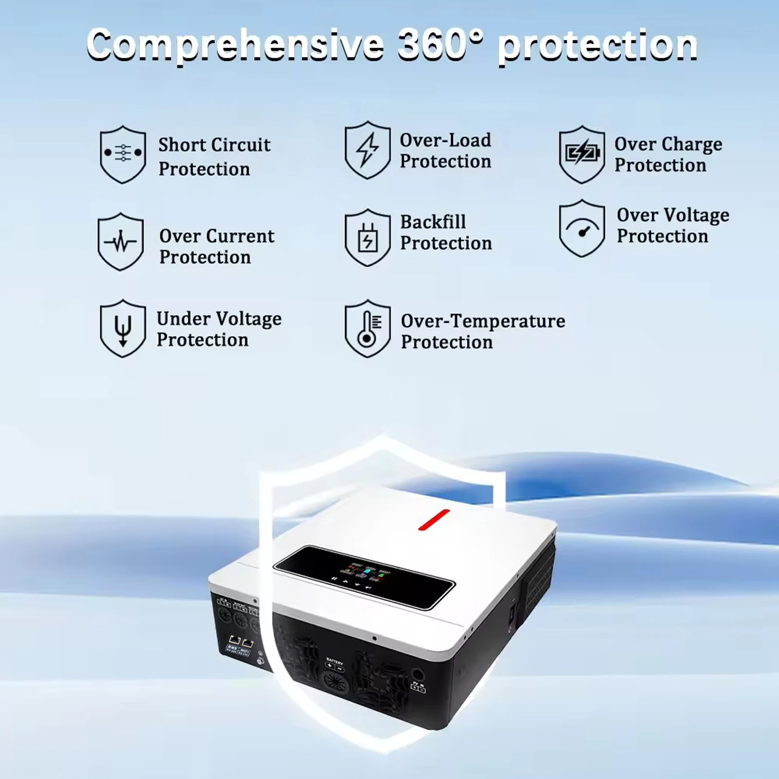 Gambar produk Victor Inverter Solar Controller Hybrid DC 24V to AC 230V 4200W - ECO-4.2KW-PLUS