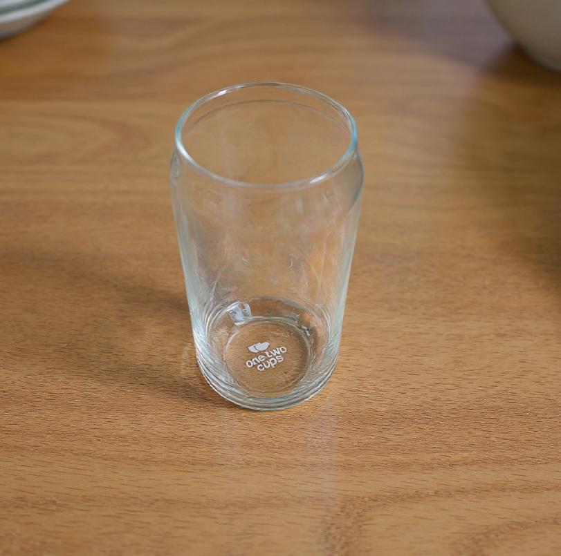 Gambar produk One Two Cups Gelas Kaca Aesthetic Kopi Teh Can Shaped Glass 550ml - CXX186