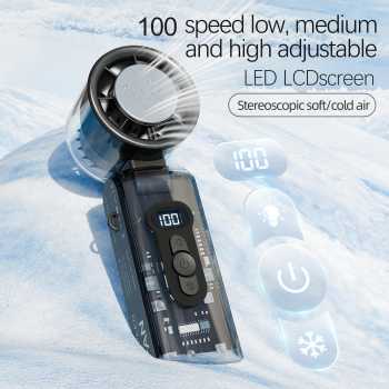 Gambar produk ManchiMi Kipas Angin Portable Genggam Turbo Mini Cooling Fan 3600mAh - FC8