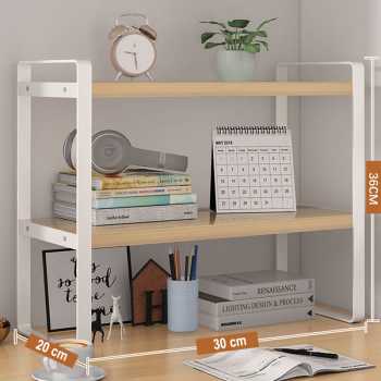 Gambar produk AOLIVIYA Rak Buku Minimalis DIY Table Bookshelf Organizer Double Layer - AO30