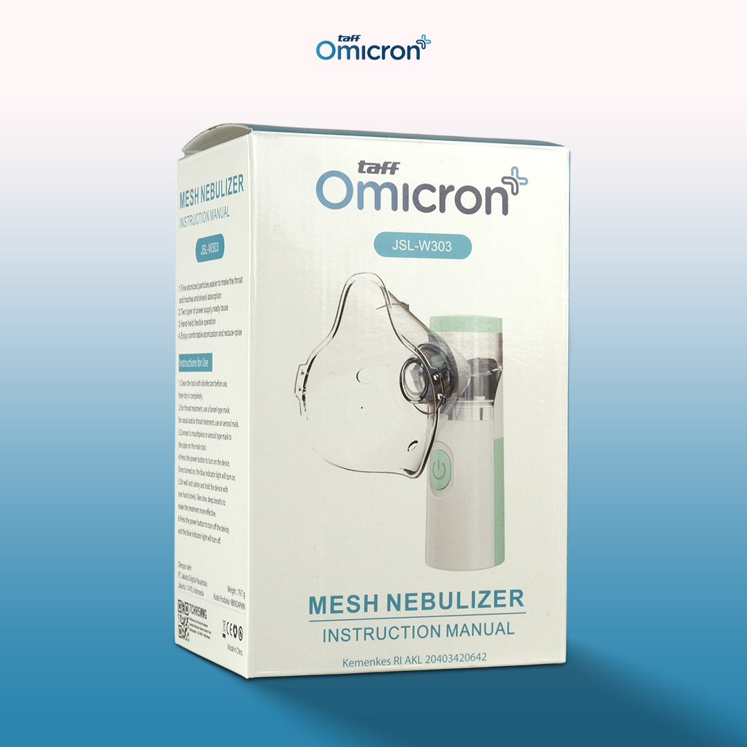 Gambar produk TaffOmicron Alat Terapi Pernapasan Mesh Nebulizer Portable Inhaler With Battery - JSL-W303