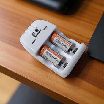 Gambar produk Doublepow Charger Baterai Rechargeable 2 Slot CR2 with CR2 2 PCS - DP-K06