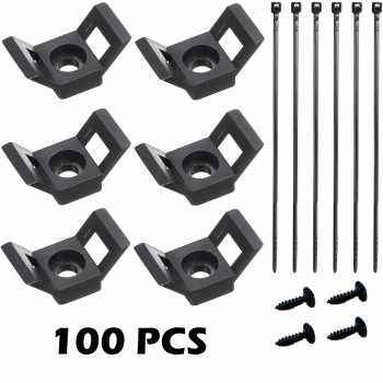 ZYCN Dudukan Kabel Ties Tie Mount Cord Organizer Saddle Shape 100 PCS - HC4-M5