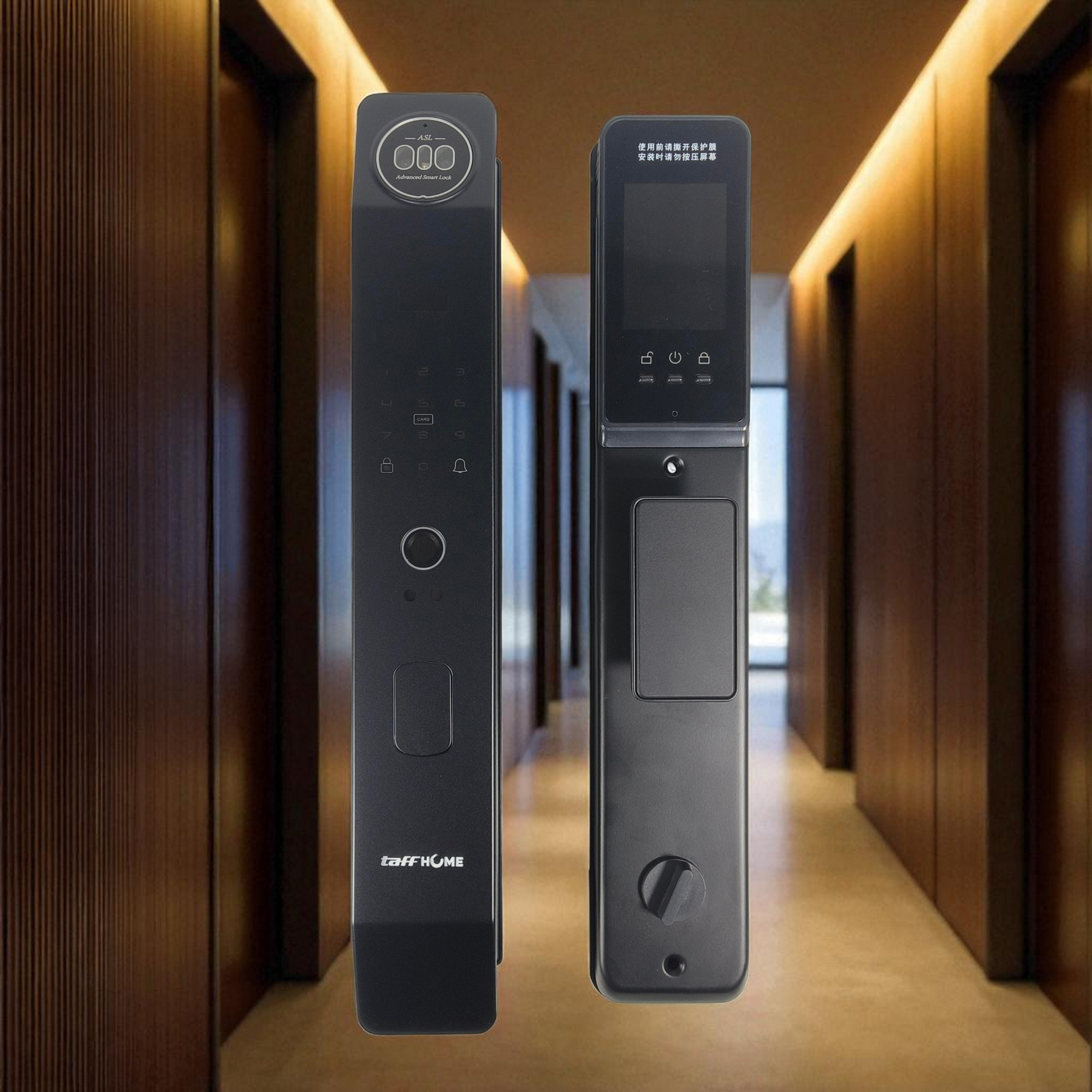 Gambar produk TaffHOME Smart Door Lock Fingerprint Face Recognition Password iCSee - B35J