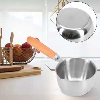 Gambar produk HARKO Panci Susu Mini Sauce Pan Stainless Steel 410 Dual Drainage 150ml - HK1