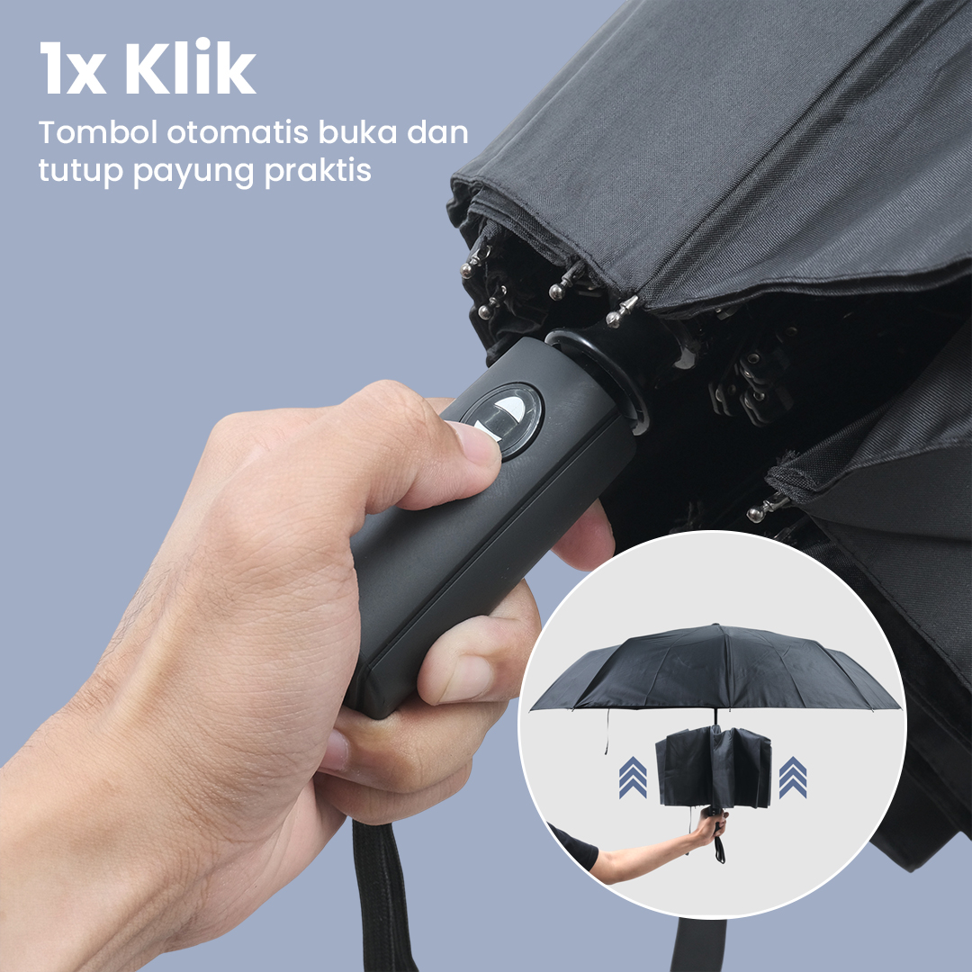 Gambar produk Rainscape Payung Lipat Buka Tutup Otomatis Anti UV 10 Bone 105cm - ZD001