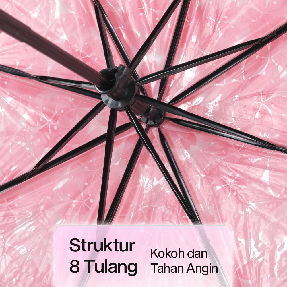 Gambar produk Yesello Payung Lipat Manual Motif Cherry Blossom 8 Bone 95cm - E023
